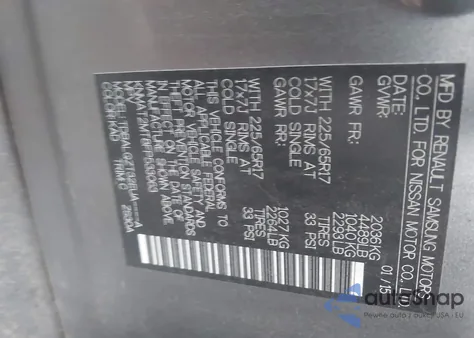 2015 Nissan Rogue Sv из США, поврежденный, VIN KNMAT2MT8FP533063